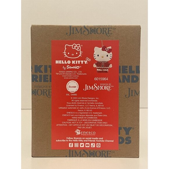 Jim Shore Hello Kitty Gingerbread Christmas Ornament 6015964 NIB - Picture 1 of 4